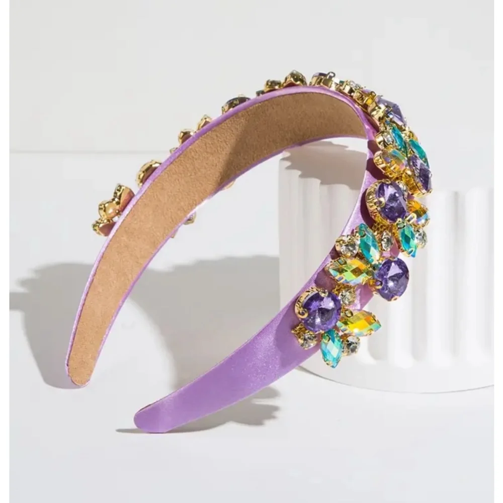 Mardi Gras Rhinestone Headband